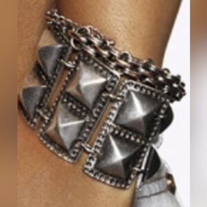 Silver Chain and Studded Bracelet
